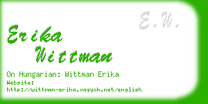 erika wittman business card